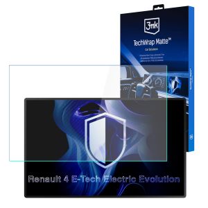 Matná ochranná fólia na displej navigácie pre Renault 4 E-Tech Electric Evolution – 3mk TechWrap Matte™ Center Display