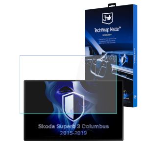 Matná ochranná fólia na displej navigácie pre Skoda Superb 3 Columbus 2015-19 – 3mk TechWrap Matte™ Center Display