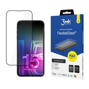 Nepraskajúce hybridné sklo na Apple iPhone 15 Plus - 3mk FlexibleGlass Max