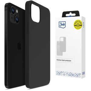 Silikónové puzdro pre Apple iPhone 15 Plus - 3mk HARDY® Mellow Case™ Black