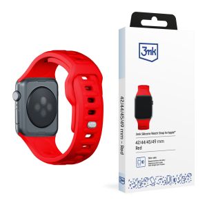 Pás na Apple Watch 42/44/45/46/49 mm Red (big) - 3mk Silicone Watch Strap