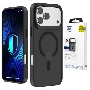 Priesvitný kryt s MagSafe na Apple iPhone 17 Pro - 3mk HARDY® Hazy MagCase™ Black