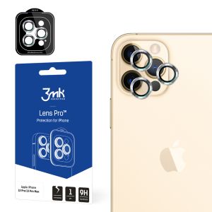 Sú tvrdené sklo na objektív fotoaparátu pre Apple iPhone 12 Pro Max - 3mk Lens Protection Pro Silver