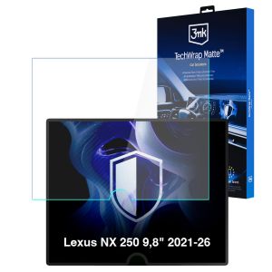 Matná ochranná fólia na displej navigácie pre Lexus NX 250 9,8" 2021-26 – 3mk TechWrap Matte™ Center Display