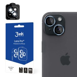 Sú tvrdené sklo na objektív fotoaparátu pre Apple iPhone 15 Plus - 3mk Lens Protection Pro Blue