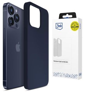 Silikónové puzdro pre Apple iPhone 16 Pro - 3mk HARDY® Mellow Case™ Dark Blue
