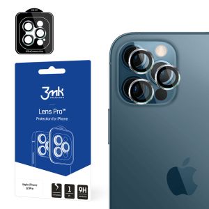 Sú tvrdené sklo na objektív fotoaparátu pre Apple iPhone 12 Pro - 3mk Lens Protection Pro Silver
