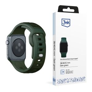 Pás na Apple Watch 38/40/41/42 mm Dark Green (small) - 3mk Silicone Watch Strap