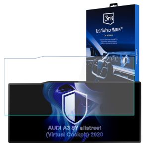 Matná ochranná fólia na displej navigácie pre AUDI A3 8Y allstreet (Virtual Cockpit) 2020- – 3mk TechWrap Matte™ Center Display