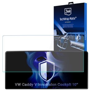 Matná ochranná fólia na displej navigácie pre VW Caddy V Innovision Cockpit 10" 2020- – 3mk TechWrap Matte™ Center Display