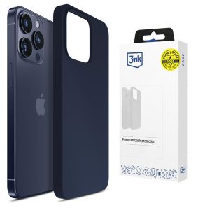Silikónové puzdro pre Apple iPhone 16 Pro Max - 3mk HARDY® Mellow Case™ Dark Blue