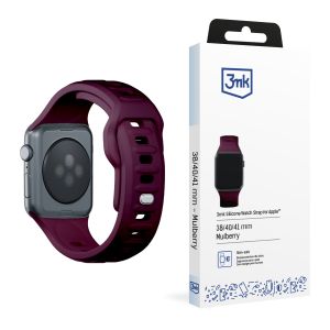 Remienok na Apple Watch 38/40/41/42 mm Mulberry (small) - 3mk Silicone Watch Strap
