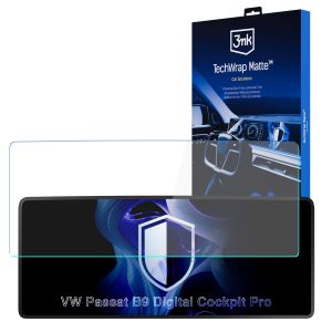 Matná ochranná fólia na displej prístrojového štítu pre VW Passat B9 Digital Cockpit Pro 2024- - 3mk TechWrap Matte Cluster™