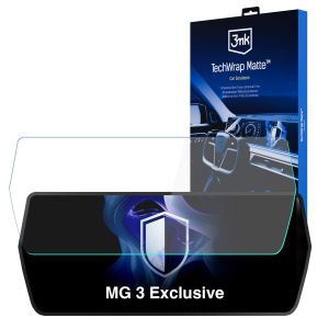 Matná ochranná fólia na displej navigácie pre MG 3 Exclusive – 3mk TechWrap Matte™ Center Display