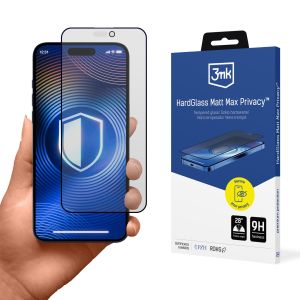 Matné tvrdené sklo na Apple iPhone 14 Pro - 3mk Hardglass Matt Max Privacy