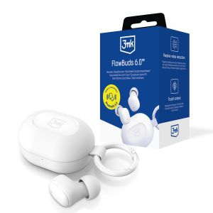 Słuchawki bezprzewodowe białe - 3mk FlowBuds™ White