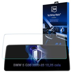Matná ochranná fólia na displej navigácie pre BMW 5 G30 2020-23 12,25" – 3mk TechWrap Matte™ Center Display