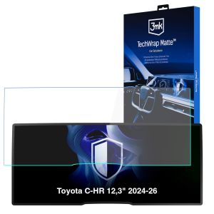 Matná ochranná fólia na displej navigácie pre Toyota C-HR 12,3" 2024-26 – 3mk TechWrap Matte™ Center Display