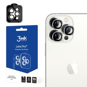 Tvrdené sklo na objektív fotoaparátu pre Apple iPhone 13 Pro 3mk Lens Protection Pro Silver