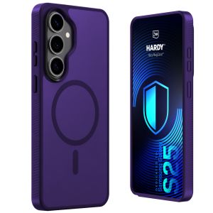 Dymové puzdro s MagSafe pre Samsung Galaxy S25 – 3mk HARDY® Hazy MagCase™ Purple