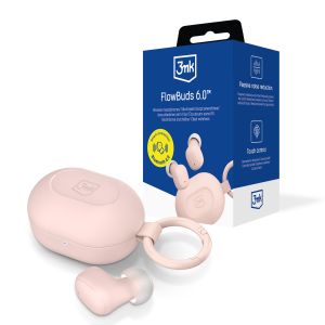 Bezdrôtové slúchadlá TWS 3mk FlowBuds 6.0™ Baby Pink