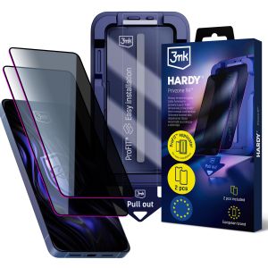 2x Tvrdené súkromné sklo s aplikátorom pre Samsung Galaxy S24 Ultra - 3mk HARDY® Privzone 9H™