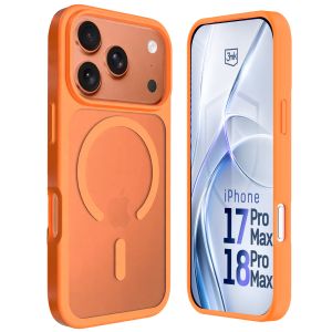 Dymové puzdro s MagSafe pre Apple iPhone 17 Pro Max/ 18 Pro Max – 3mk HARDY® Hazy MagCase™ Orange