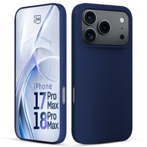 Silikónové puzdro pre Apple iPhone 17 Pro Max/ 18 Pro Max - 3mk HARDY® Mellow Case™ Dark Blue