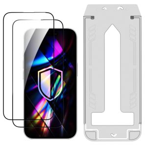 2x Tvrdené sklo s aplikátorom pre Apple iPhone 15 Plus/16 Plus - 3mk HARDY® Hardura 9H™