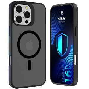 Dymové puzdro s MagSafe pre Apple iPhone 16 Pro Max – 3mk HARDY® Hazy MagCase™ Black