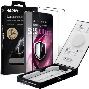 2x 9H tvrdené antireflexné sklo na Samsung Galaxy S25 Ultra - 3mk HARDY® DeepBlack Anti-Reflective Glass™