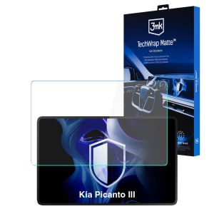 Matná ochranná fólia na displej navigácie pre Kia Picanto III 2023- – 3mk TechWrap Matte™ Center Display