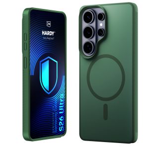 Dymové puzdro s MagSafe pre Samsung Galaxy S26 Ultra – 3mk HARDY® Hazy MagCase™ Green