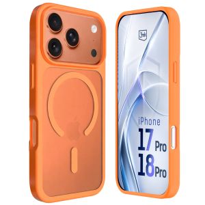 Dymové puzdro s MagSafe pre Apple iPhone 17 Pro/ 18 Pro – 3mk HARDY® Hazy MagCase™ Orange