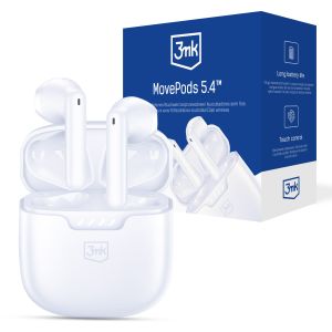 Bezdrôtové slúchadlá s Bluetooth 5.4 - 3mk MovePods 5.4™ White