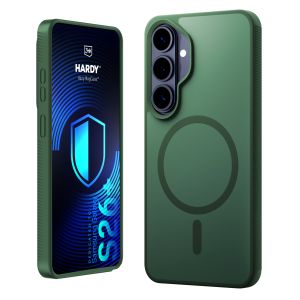 Dymové puzdro s MagSafe pre Samsung Galaxy S26+ – 3mk HARDY® Hazy MagCase™ Green