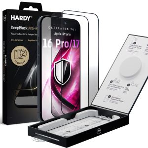 2x 9H tvrdené antireflexné sklo na Apple iPhone 16 Pro/ 17 - 3mk HARDY® DeepBlack Anti-Reflective Glass™