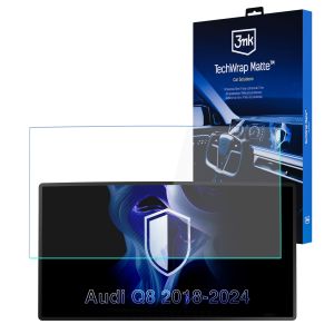 Matná ochranná fólia na displej navigácie pre AUDI Q8 2018-26 – 3mk TechWrap Matte™ Center Display