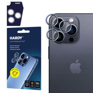 Ochrana objektívu na Apple iPhone 16 Pro HARDY Lens Protection Pro Titanium Silver