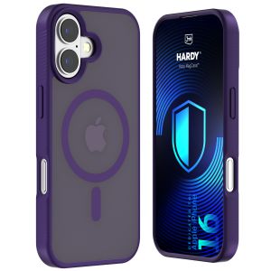 Dymové puzdro s MagSafe pre Apple iPhone 16 – 3mk HARDY® Hazy MagCase™ Purple