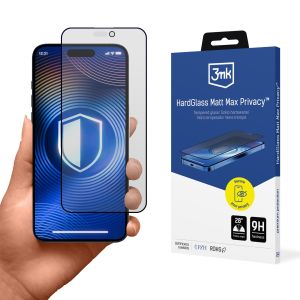 Matné tvrdené sklo na Apple iPhone 17 Pro Max - 3mk Hardglass Matt Max Privacy