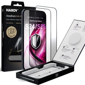 2x 9H tvrdené antireflexné sklo na Samsung Galaxy S24/S25 - 3mk HARDY® DeepBlack Anti-Reflective Glass™