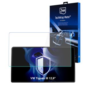 Matná ochranná fólia na displej navigácie pre VW Tiguan III 2024- 12,9" – 3mk TechWrap Matte™ Center Display