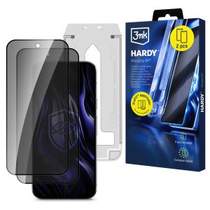 2x Tvrdené súkromné sklo s aplikátorom pre Google Pixel 9 Pro - 3mk HARDY® Privzone 9H™
