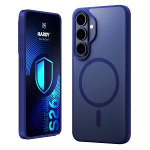 Dymové puzdro s MagSafe pre Samsung Galaxy S26+ – 3mk HARDY® Hazy MagCase™ Blue