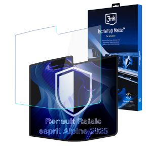 Matná ochranná fólia na displej navigácie pre Renault Rafale esprit Alpine 2025 – 3mk TechWrap Matte™ Center Display