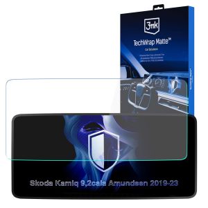 Matná ochranná fólia na displej navigácie pre Skoda Kamiq Amundsen 2019-23 – 3mk TechWrap Matte™ Center Display