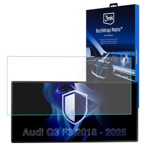 Matná ochranná fólia na displej navigácie pre AUDI Q3 F3 2018-25 – 3mk TechWrap Matte™ Center Display