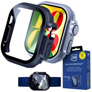 Puzdro so sklom z tvrdeného skla na Apple Watch Ultra/ Ultra 2/ Ultra 3 - 3mk Satin Armor WatchCase+™ Black