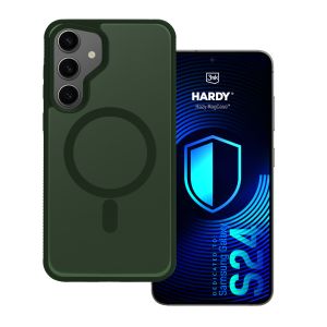Dymové puzdro s MagSafe pre Samsung Galaxy S24 – 3mk HARDY® Hazy MagCase™ Green